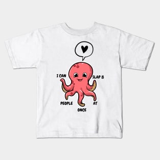 Funny Slapping Octopus Kids T-Shirt